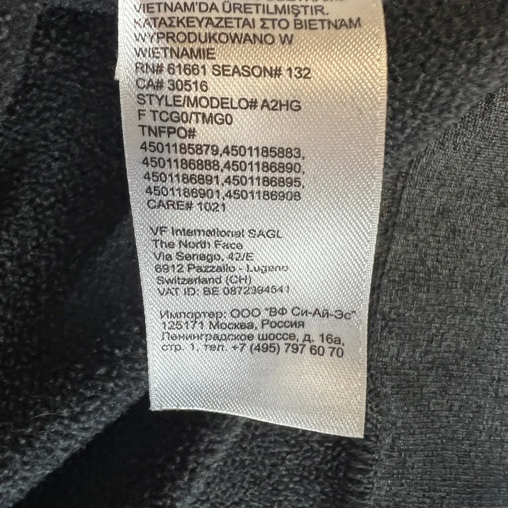 The North Face Mens Hoodie Large Grey Neon Green‎ Pullover Sweatshirt A2HG